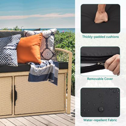 Hughes Outdoor Storage Garden Bench