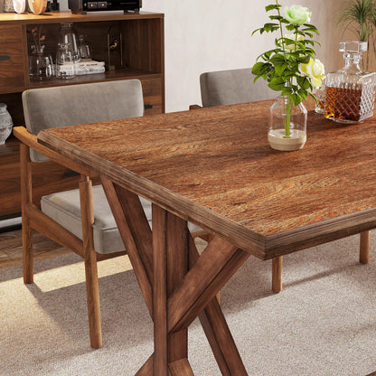 Conor Solid Wood Farmhouse Dining Table For 6