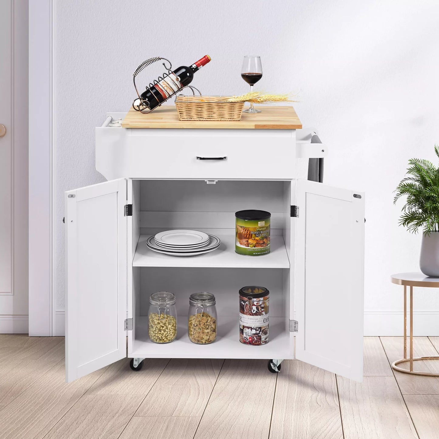 Hurst Small Rolling Kitchen Island