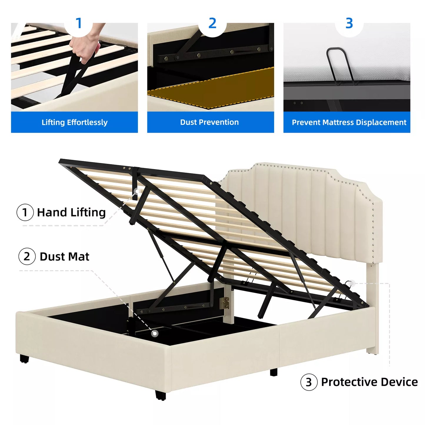 Lara Plateform Bed Frame With Storage