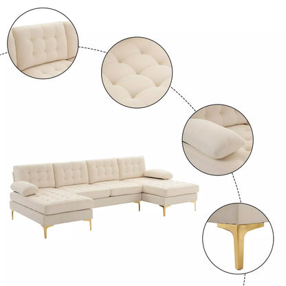 Contemporary U Shaped Sectional Couch