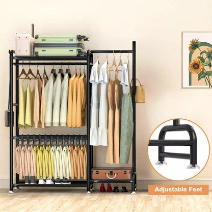 58" Heavy Duty Wardrobe Clothes Rack