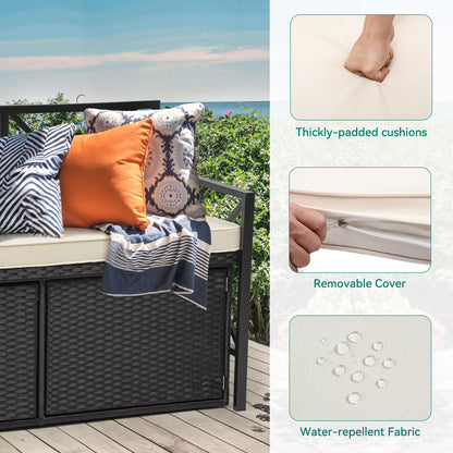 Lana Outdoor Storage Garden Bench