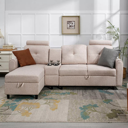 L Shaped Sectional Couch With Storage