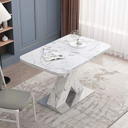 Lloyd Marble Extendable Dining Table For 6