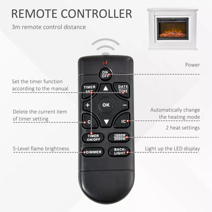 Zoe Free Standing Electric Stove Fire With Mantel