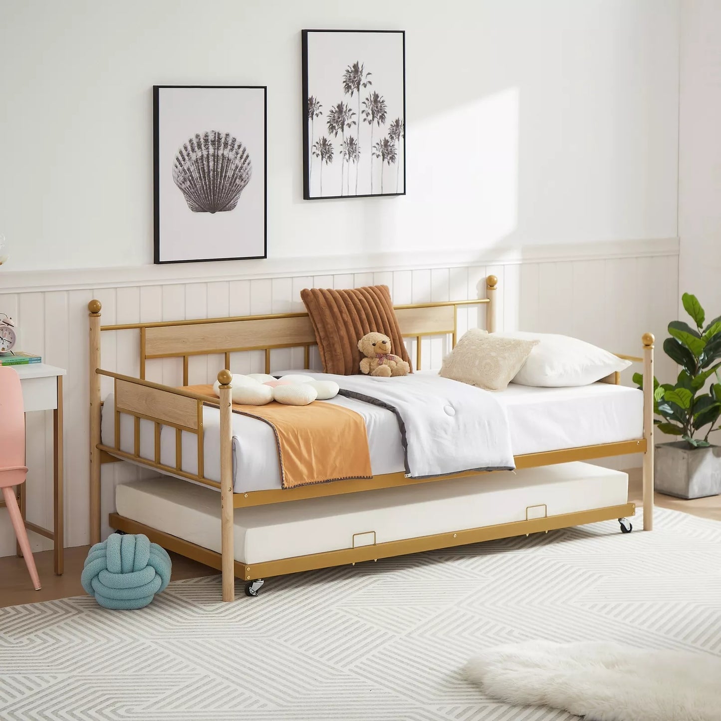 Jamal Twin Metal Trundle Daybed