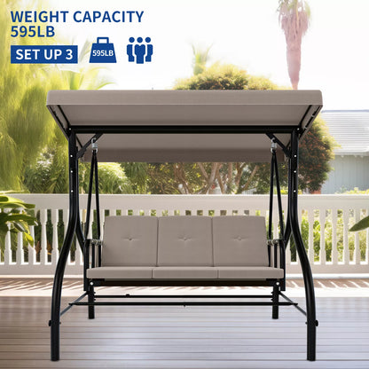 Outdoor Canopy Cushioned Patio Swing