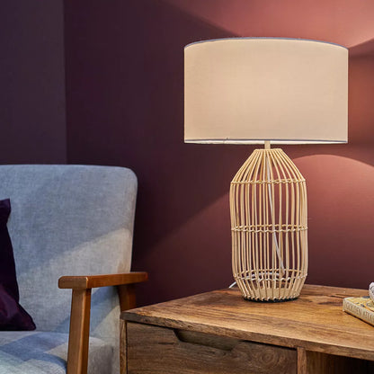 Rattan Wicker Table Lamp