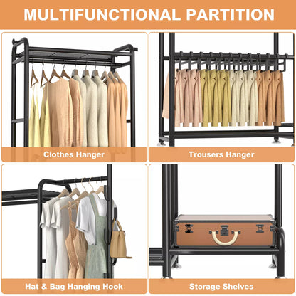 58" Heavy Duty Wardrobe Clothes Rack