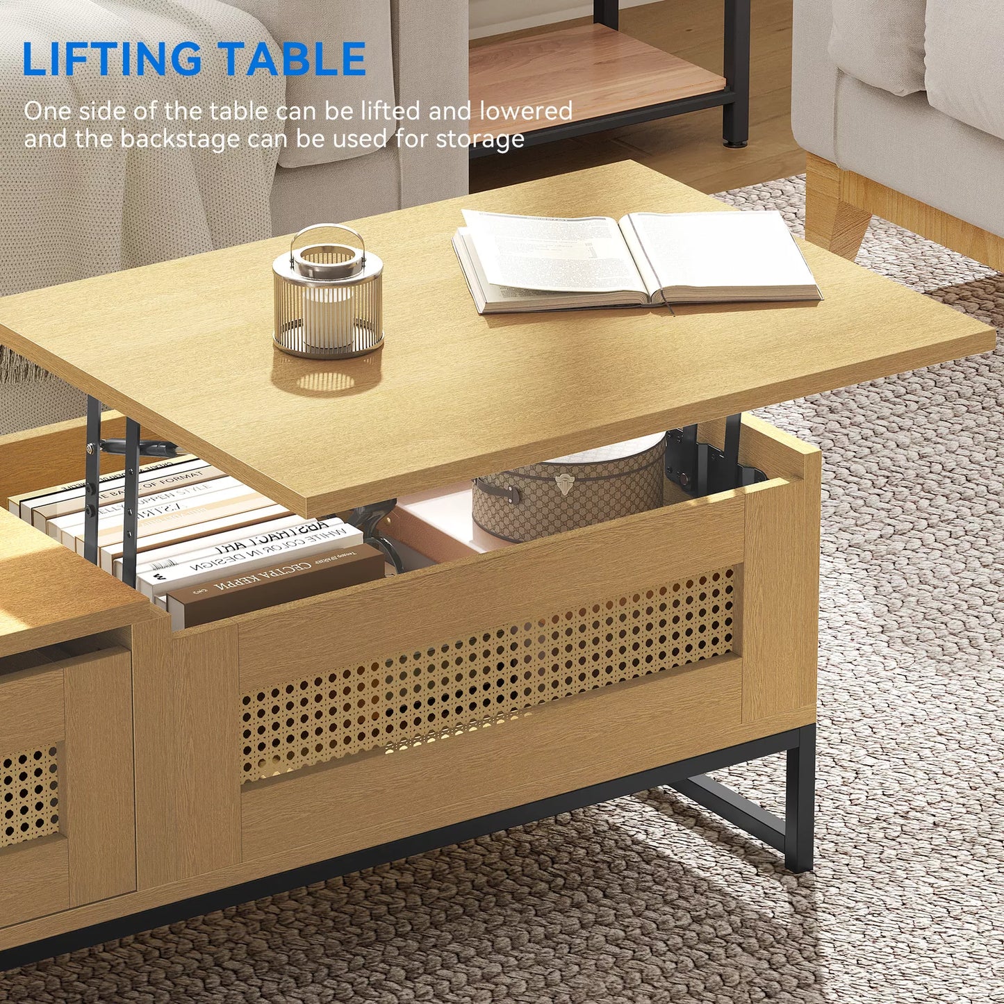 Pace Rattan Lift Top Coffee Table