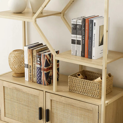 Meyer Tall Rattan Bookcase Bookshelf