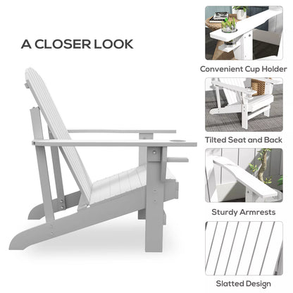 Outdoor Wood Adirondack Chair