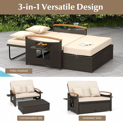 Oneal Outdoor Patio Rattan Daybed