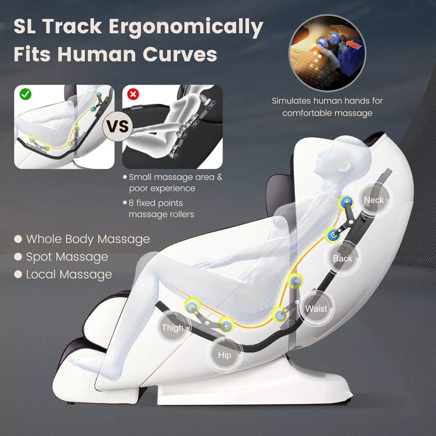 Full Body Zero Gravity Shiatsu Heating Massage Chair