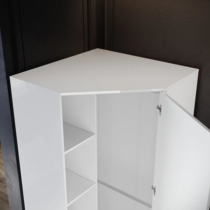 Leah Bedroom Corner Mirrored Wardrobe
