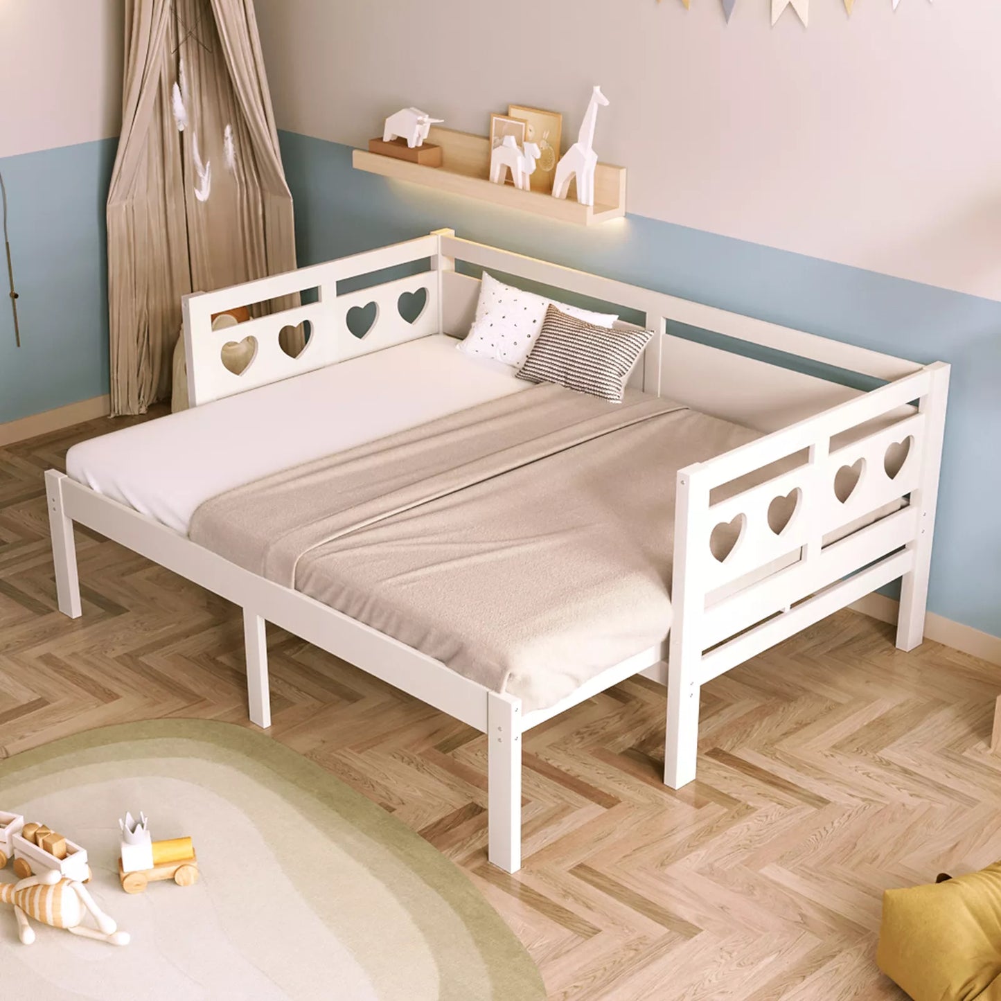 Carl White Twin Trundle Daybed