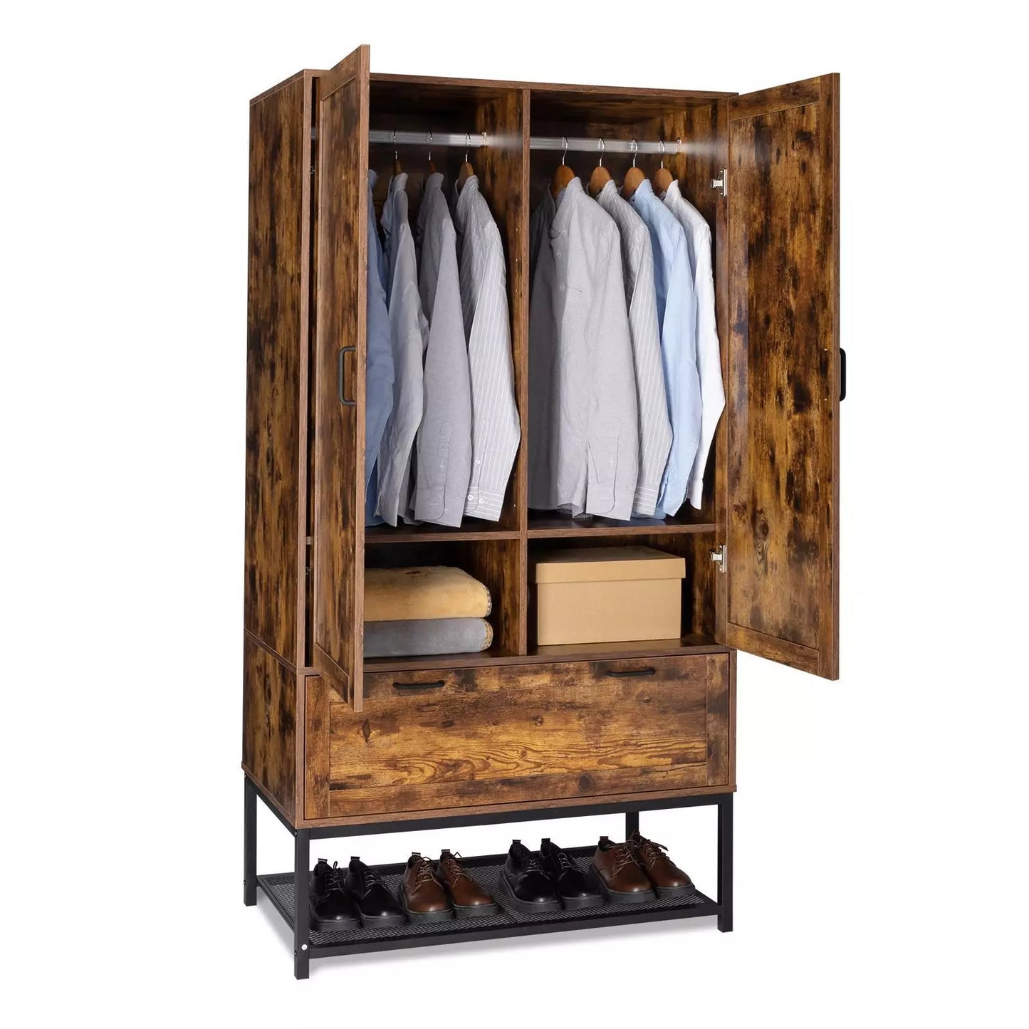 Rustic Armoire Wardrobe Closet