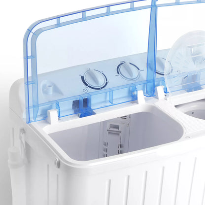 17.6lbs Twin Tub Portable Washer & Spin Dryer