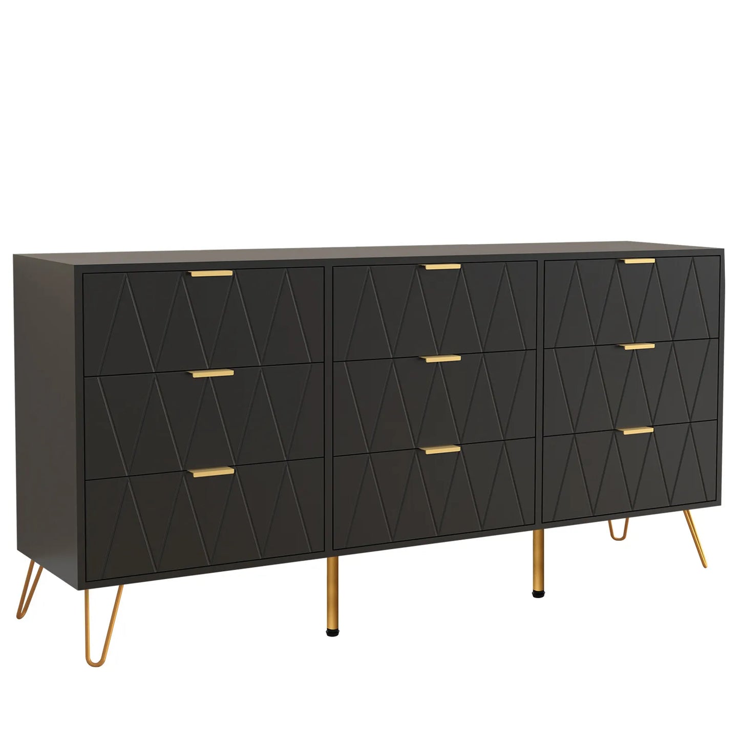 Cora Modern Wide 9 Drawer Chest Dresser