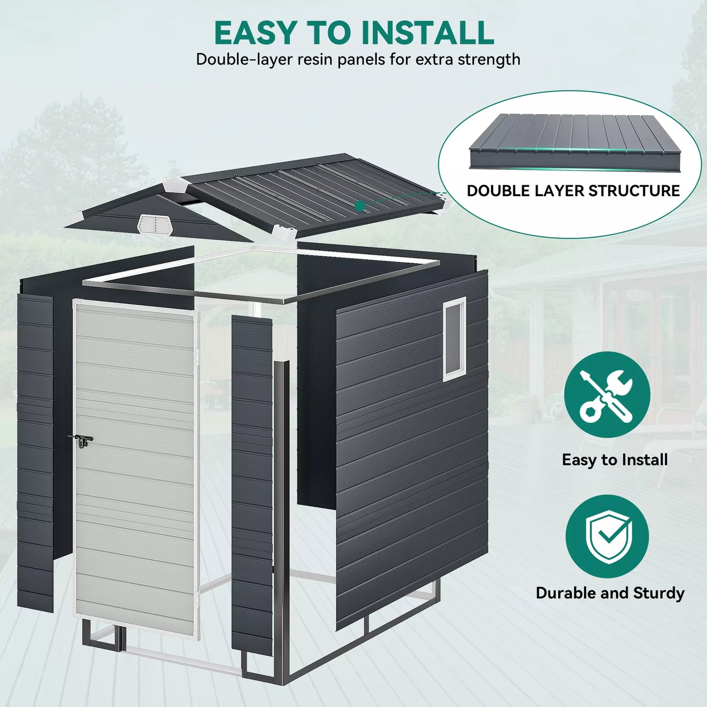 4x6 Outdoor Utility Storage Shed