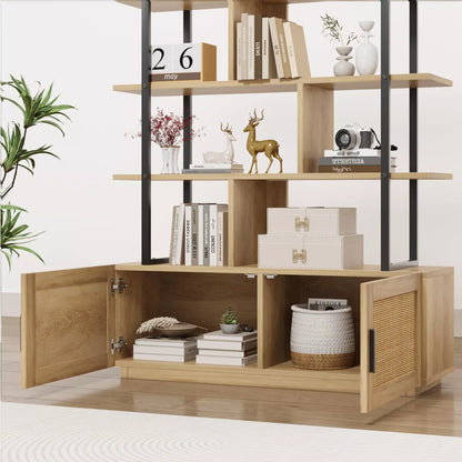 Lam Tall Rattan Bookcase Bookshelf