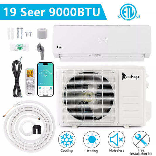 9000 BTU Mini Split Heat Pump Air Conditioner