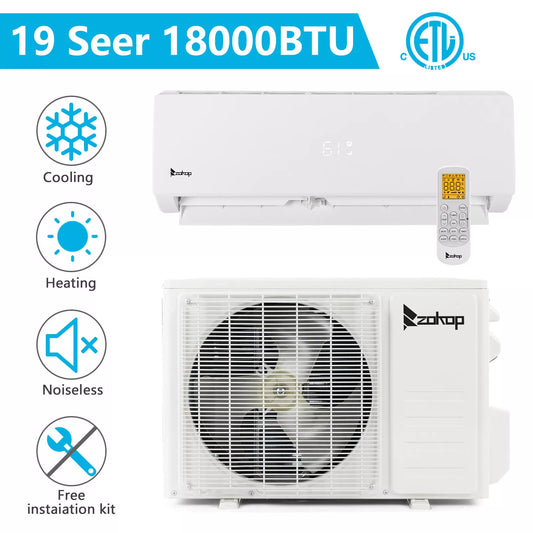 18000 BTU Mini Split Heat Pump Air Conditioner