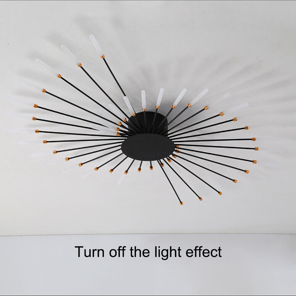 Black Fireworks Flush Mount Ceiling Light