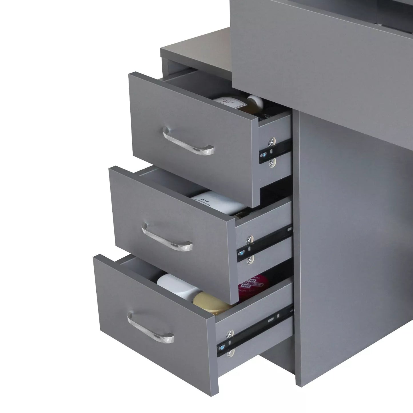 Ana Mirrored Vanity Dressing Table With Drawer