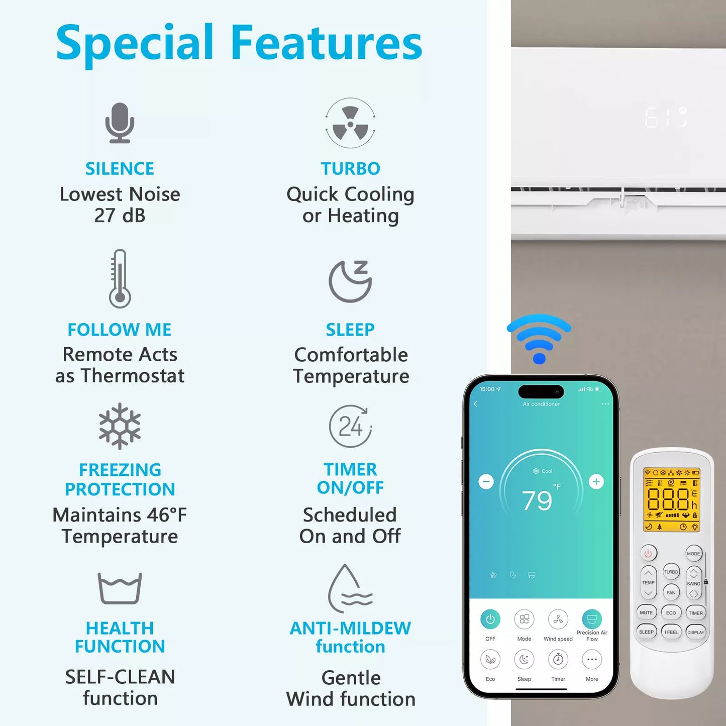 12000 BTU Mini Split Heat Pump Air Conditioner