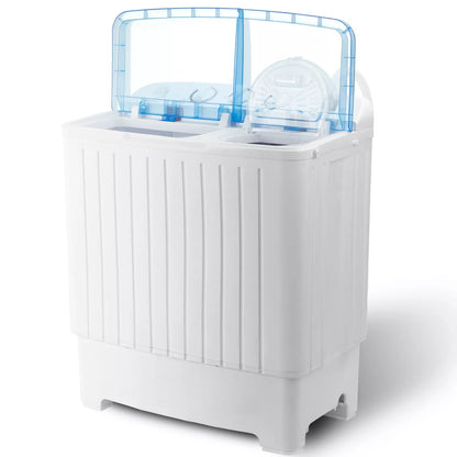 17.6lbs Twin Tub Portable Washer & Spin Dryer