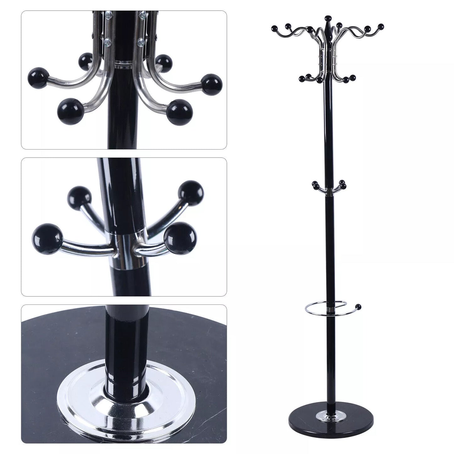 Marsh Antique Coat & Clothes Rack Stand