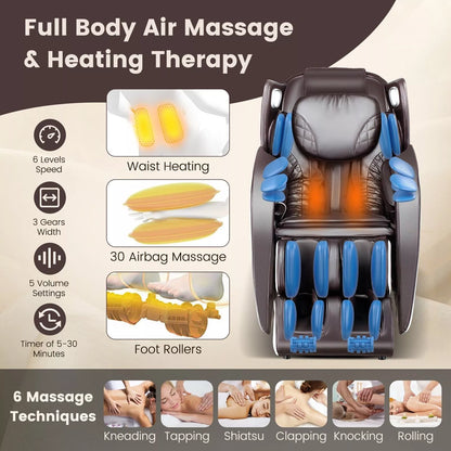 Full Body Zero Gravity Shiatsu Heating Massage Chair