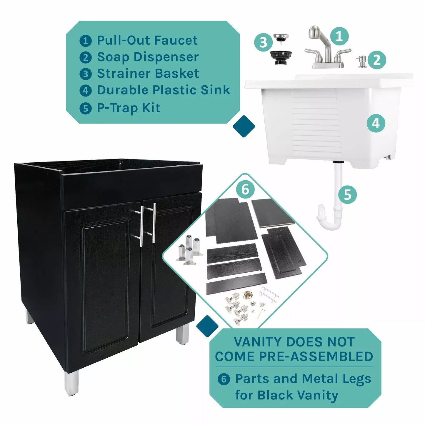 Dunlap Utility Laundry Sink Cabinet