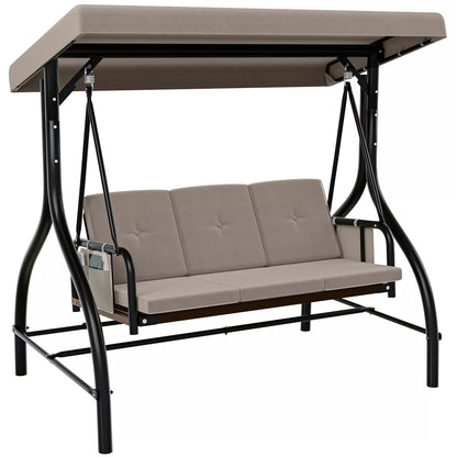 Outdoor Canopy Cushioned Patio Swing