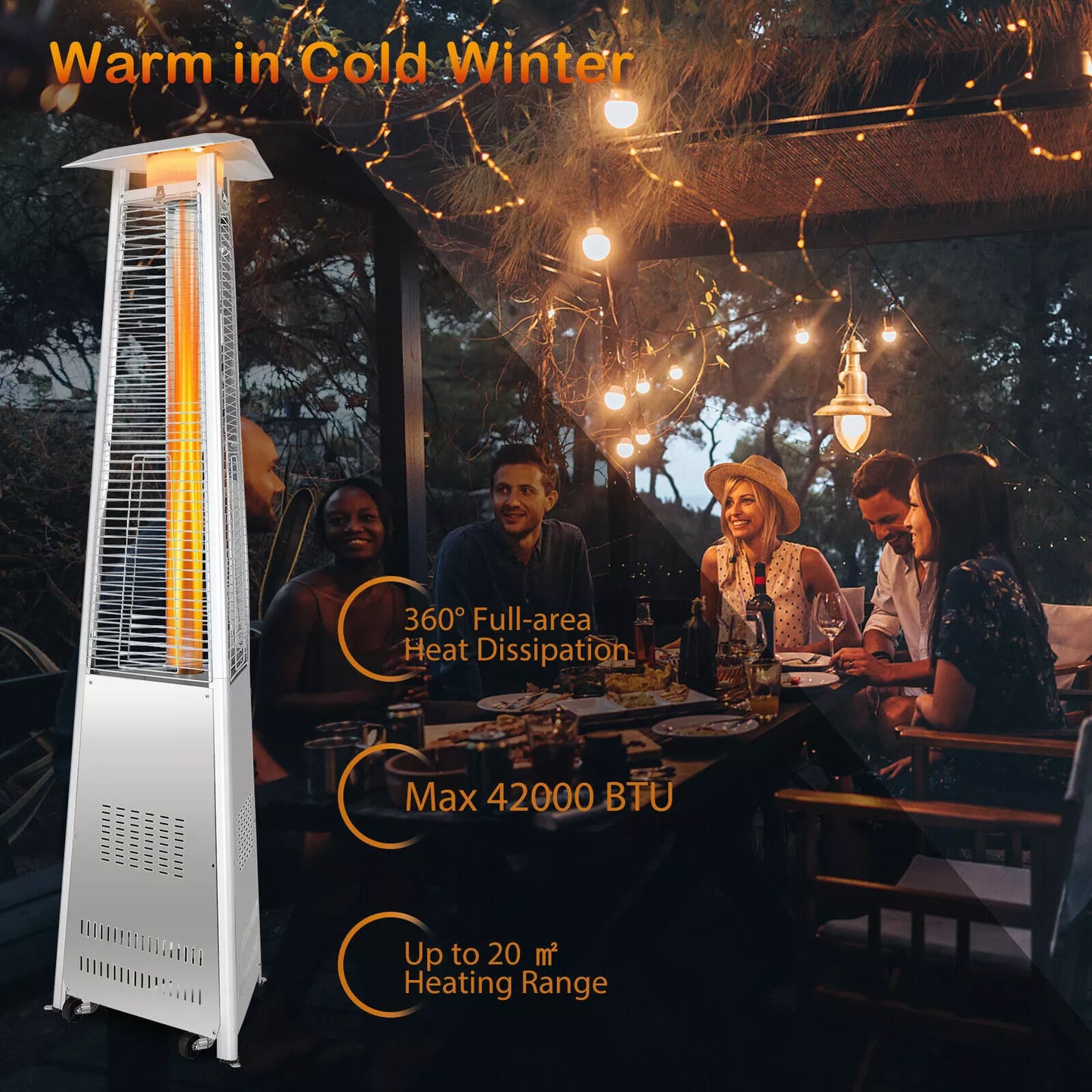 42000 BTU Outdoor Patio Gas Heater