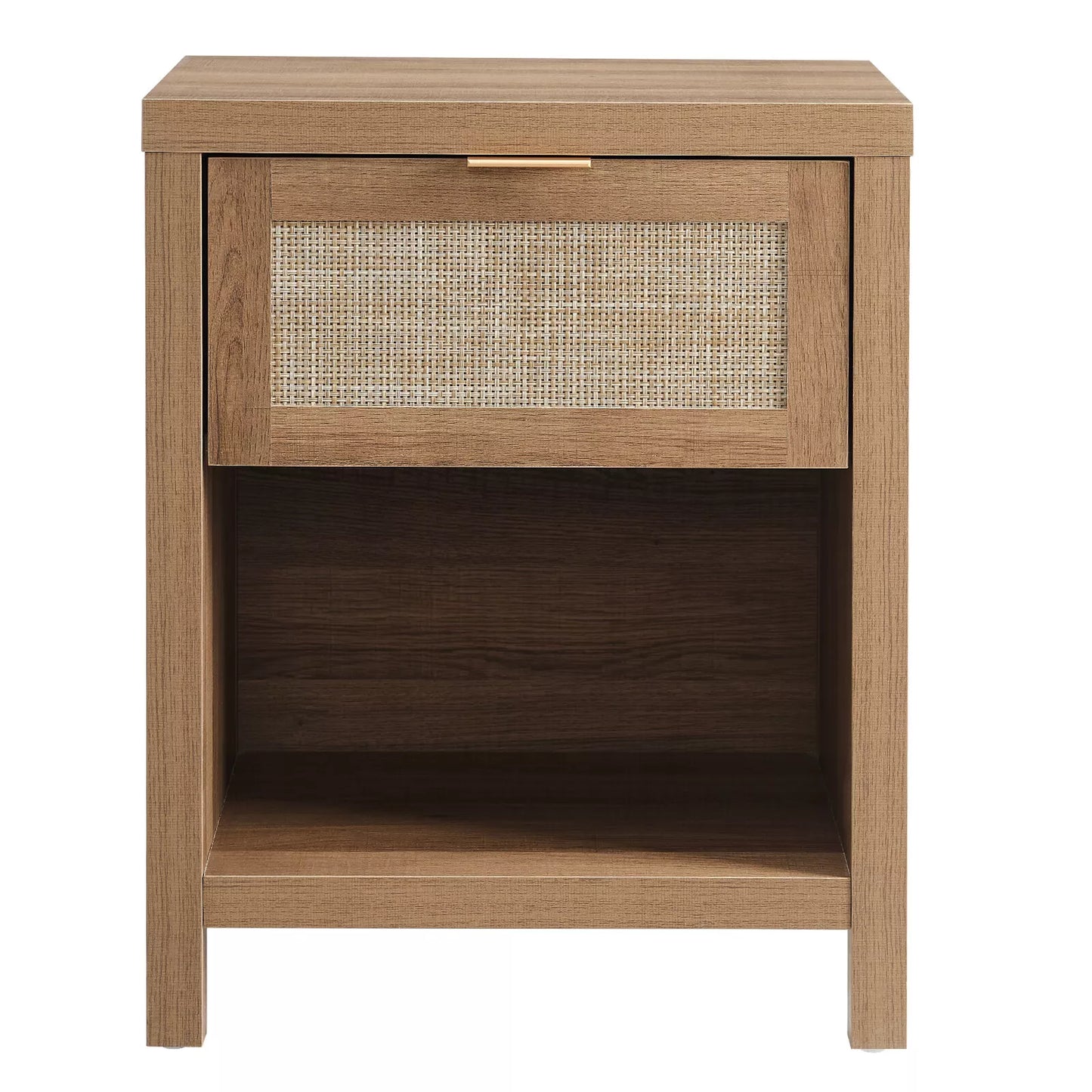 Duke Rattan Nightstand Table With Drawer