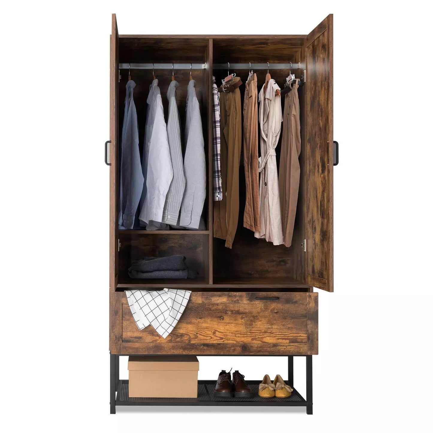 Rustic Armoire Wardrobe Closet