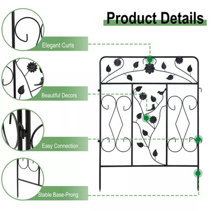 Leaf & Flower Decorative Garden Fence