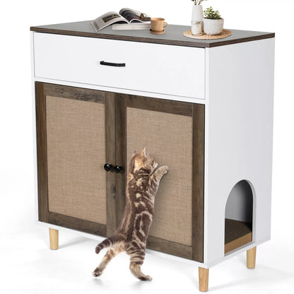 Eesa Cat Litter Box Enclosure Furniture