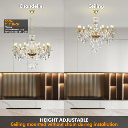 10 Candles Crystal Dining Room Chandelier