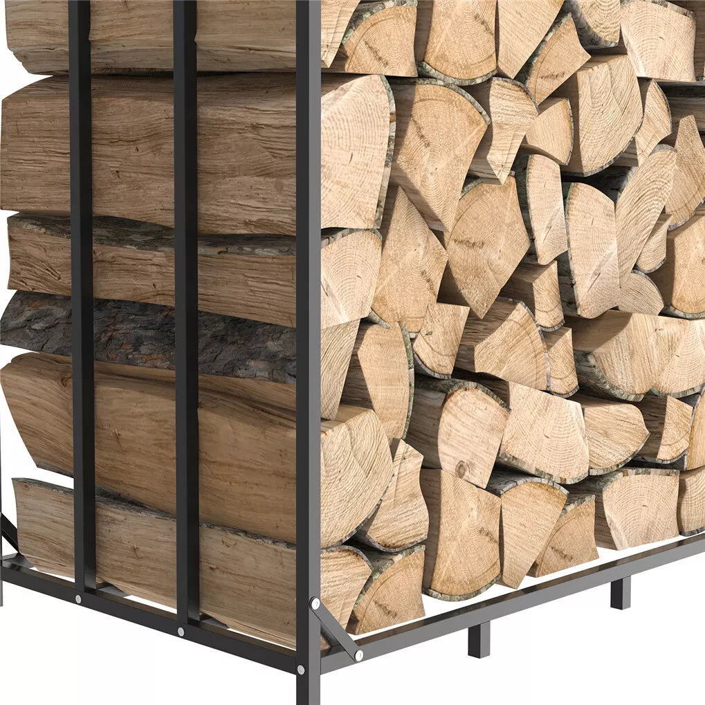 Extra Tall Outdoor Firewood Log Storage Rack