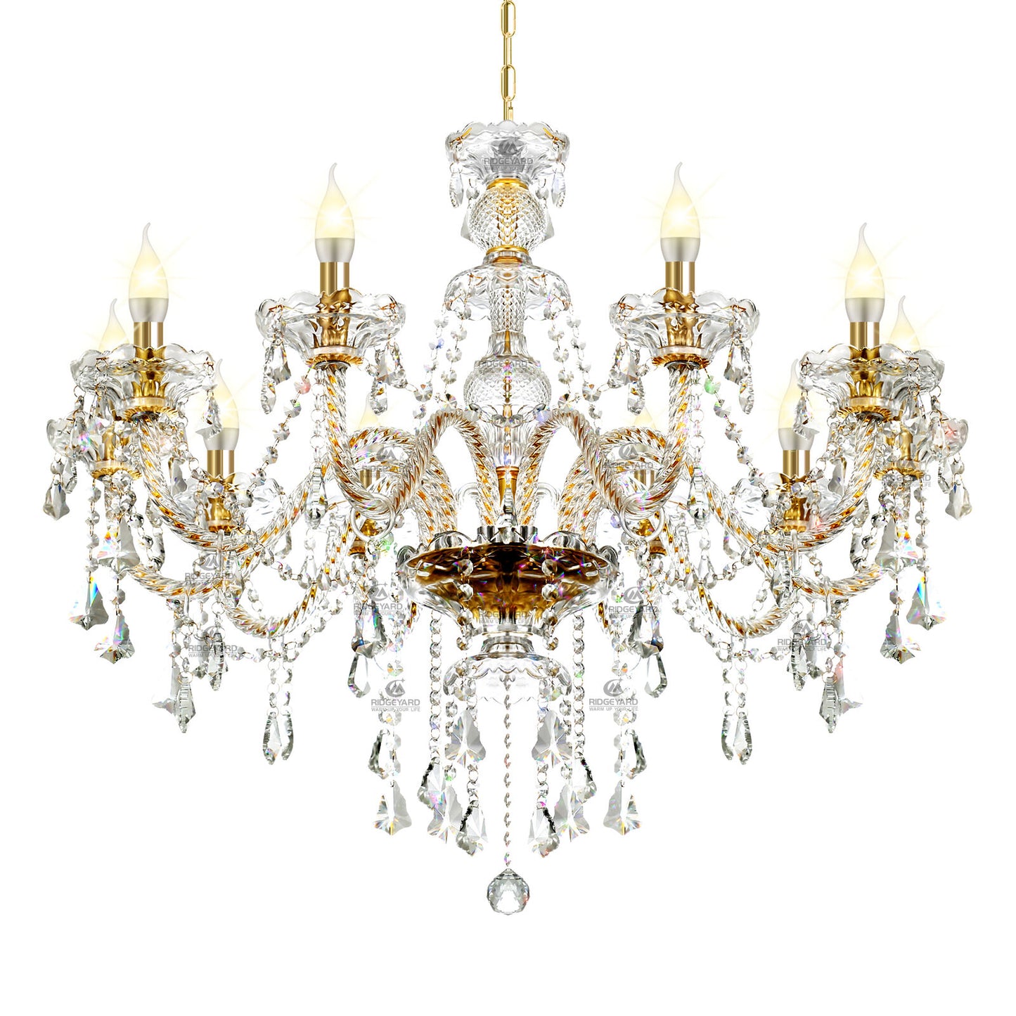 10 Candles Crystal Dining Room Chandelier