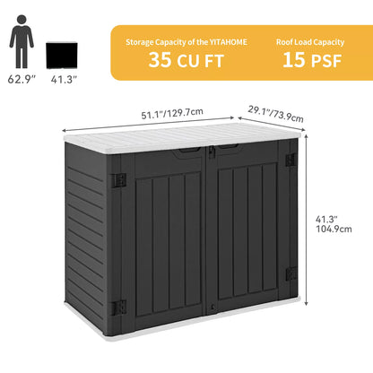 35 Cu Ft Small Outdoor Utility Storage Shed