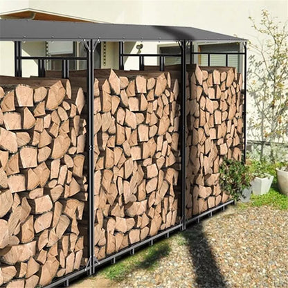 Extra Tall Outdoor Firewood Log Storage Rack