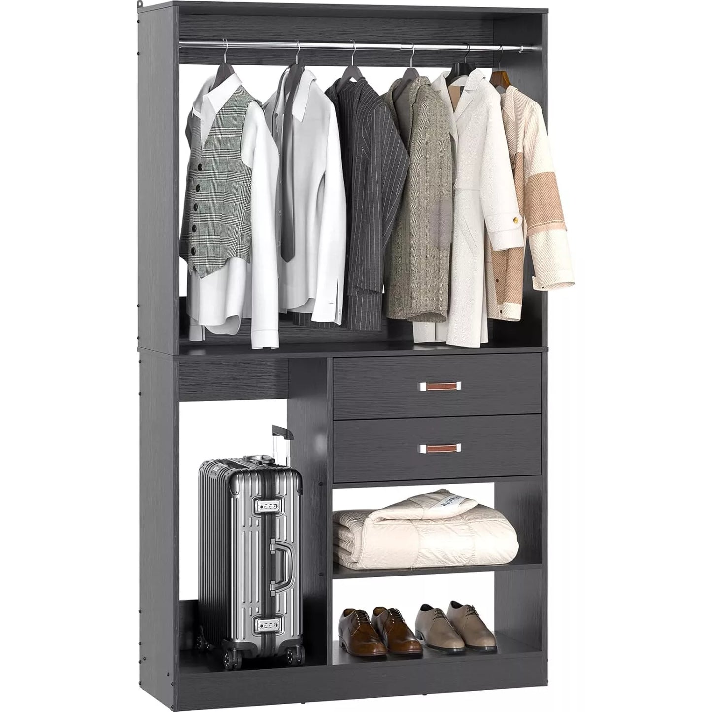 39" Walk In Closet System With Drawers