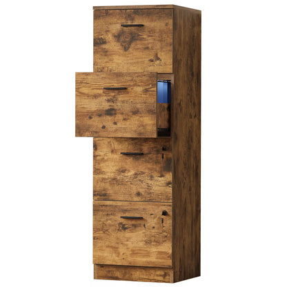 Reed Tall Filing Cabinet With Lock