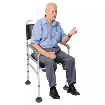 Elderly Commode Shower Chair With Arms