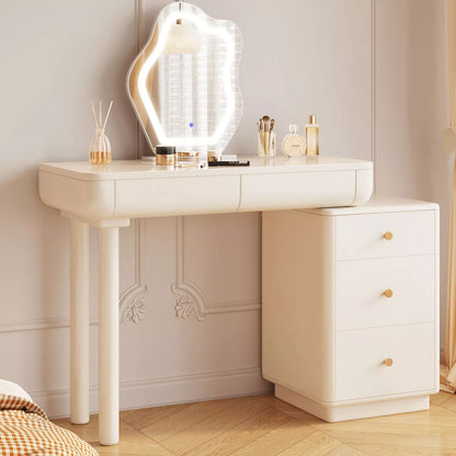 Caspar Vanity Makeup Desk w/ Mirror & Lights